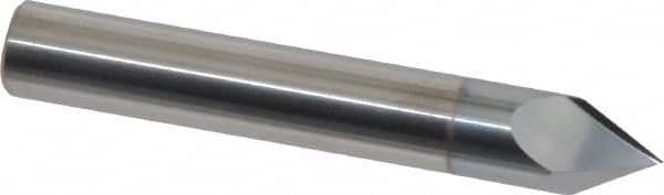 Accupro - 3/8" Diam 2 Flute Single End Solid Carbide Chamfer Mill - Americas Industrial Supply
