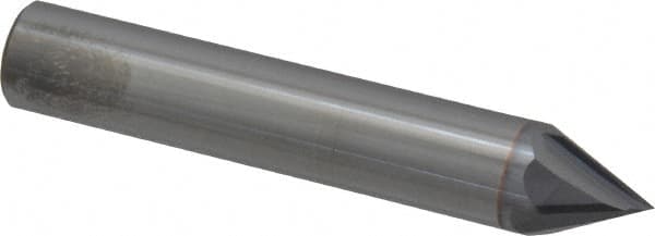 Accupro - 1/2" Diam 4 Flute Single End Solid Carbide Chamfer Mill - Americas Industrial Supply