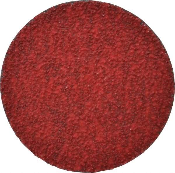 Merit Abrasives - 3" Disc Diam, 36 Grit, Ceramic Quick Change Disc - Type R Attaching System, Coated, Very Coarse Grade, 20,000 RPM - Americas Industrial Supply