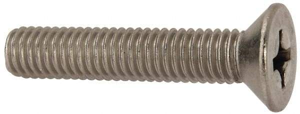 Value Collection - 3/8-16 UNC, 2" OAL Slotted Drive Machine Screw - Flat Head, Grade 316 Stainless Steel, Uncoated, Without Washer - Americas Industrial Supply