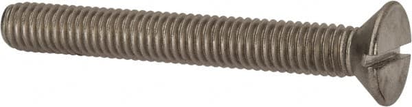 Value Collection - 3/8-16 UNC, 3" OAL Slotted Drive Machine Screw - Flat Head, Grade 316 Stainless Steel, Uncoated, Without Washer - Americas Industrial Supply