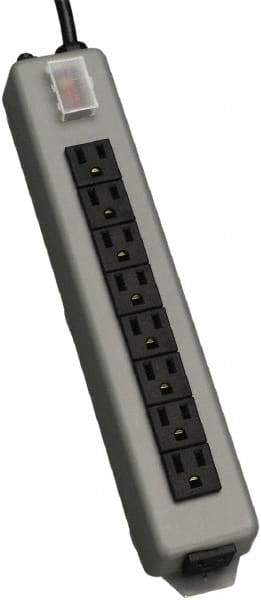 Tripp-Lite - 9 Outlets, 120 VAC15 Amps, 15' Cord, Power Outlet Strip - Keyhole, Tab Mount, 5-15 NEMA Configuration, 13-3/4" Strip - Americas Industrial Supply