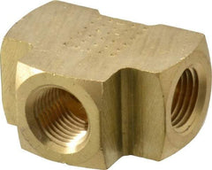 Eaton - 1/8 Female Thread, Brass Industrial Pipe Female Tee - FNPTF, 1,200 psi - Americas Industrial Supply