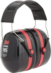 3M - Over the Head Black & Red Earmuffs - 30 NRR Rating - Americas Industrial Supply