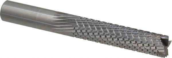 Onsrud - 1/2" Cut Diam, 1/2" Shank Diam, Cylinder Head Fluted Cut Burr - Carbide, Flat End, 2-1/8" LOC, 4" OAL - Americas Industrial Supply