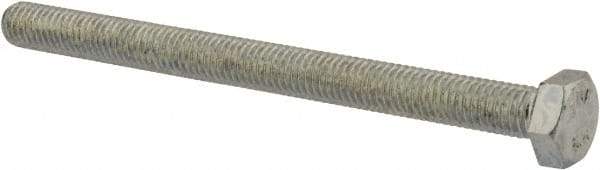 Value Collection - M8x1.25mm Metric Coarse, 100mm Length Under Head Hex Head Cap Screw - Fully Threaded, Grade 8.8 Steel, Zinc-Plated Finish, 13mm Hex - Americas Industrial Supply