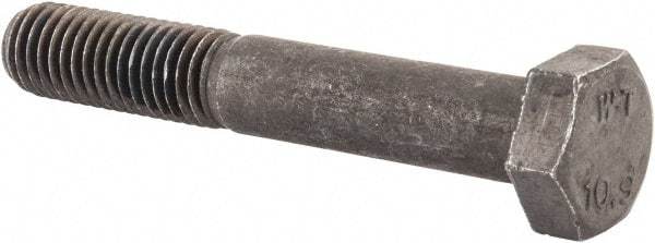 Value Collection - M12x1.75mm Metric Coarse, 75mm Length Under Head Hex Head Cap Screw - Partially Threaded, Grade 10.9 Steel, Uncoated, 19mm Hex - Americas Industrial Supply