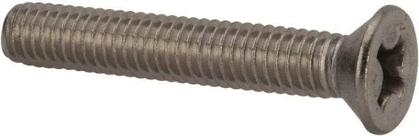 Value Collection - 5/16-18 UNC, 2" OAL Phillips Drive Machine Screw - Flat Head, Grade 316 Stainless Steel, Uncoated, Without Washer - Americas Industrial Supply