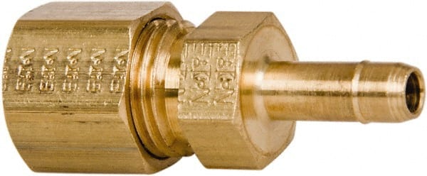 Eaton - 0.12" Tube ID, 1/4 Thread, Metal Barbed Tube Fitting - Americas Industrial Supply