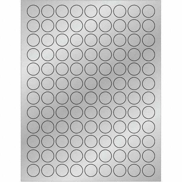 Tape Logic - Pack of (108), 100 Sheet 3/4" x 3/4" Silver Permanent Acrylic Laser Labels - Americas Industrial Supply