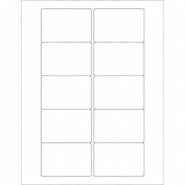 Tape Logic - Pack of (10), 100 Sheet 3" x 2" White Polyester Weatherproof Labels - Americas Industrial Supply