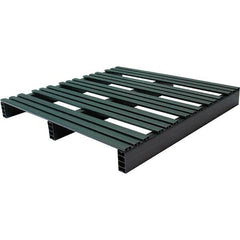 Custom Built Plastic Pallets - 36" Long x 36" & Wide x 4" High Plastic Pallet - 1,000 Lb Static Capacity, 250 Lb Dynamic Capacity, Black - Americas Industrial Supply