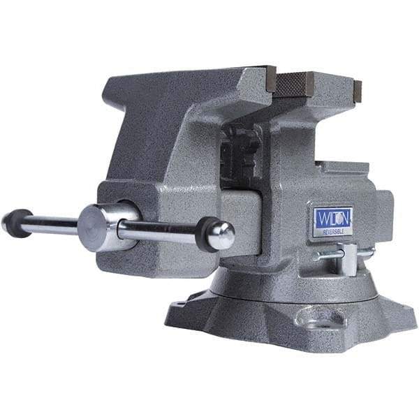 Wilton - Bench & Pipe Combination Vises Jaw Width (Inch): 6-1/2 Jaw Opening Capacity (Inch): 7-1/4 (Regular); 12-3/4 (Reversed) - Americas Industrial Supply