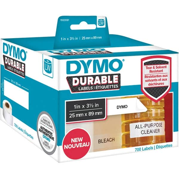 Dymo - Labels, Ribbons & Tapes Type: Shelving Labels Color: White - Americas Industrial Supply