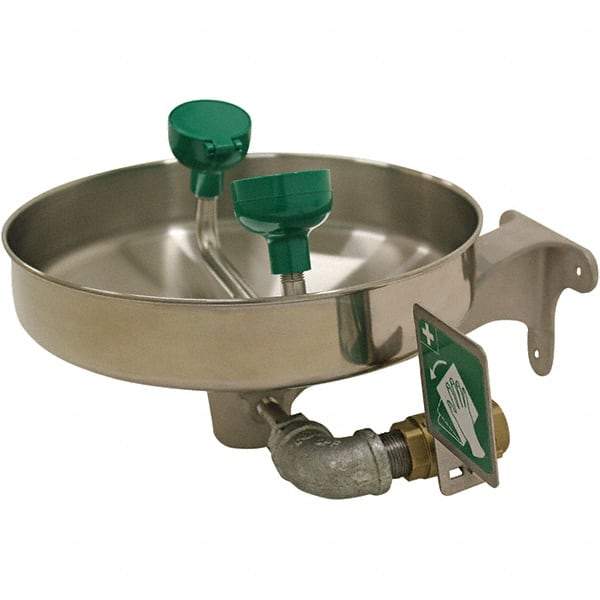 Haws - 15" Wide, Wall Mount, Stainless Steel Bowl, Eyewash Station - 5 GPM Flow Rate - Americas Industrial Supply