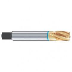 1/16-27 Dia. - 4 FL - Cobalt Spiral Flute Blue Ring Tap-TiN-25 Degree Helix - Americas Industrial Supply