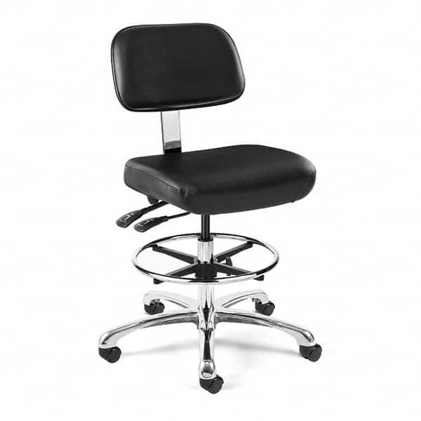 Bevco - 22-1/2 to 32-1/2" High Clean Room Swivel Chair - Americas Industrial Supply