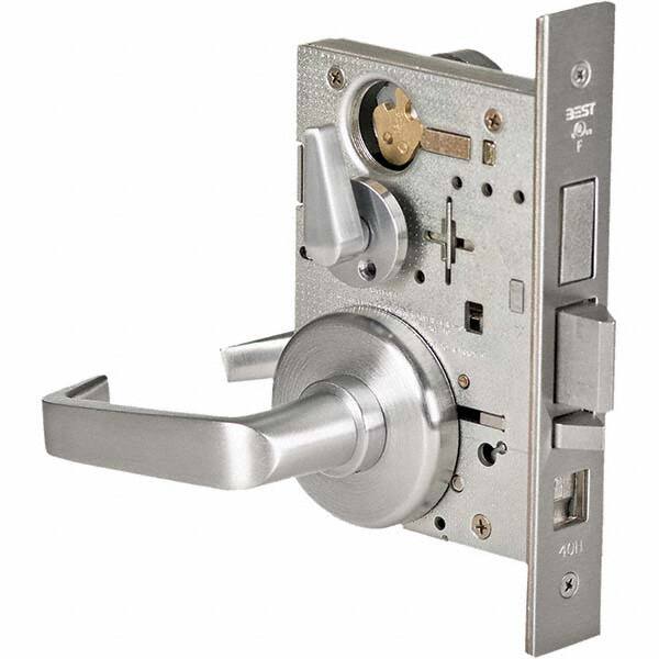 Best - Office Lever Lockset for 1-3/4" Thick Doors - Americas Industrial Supply