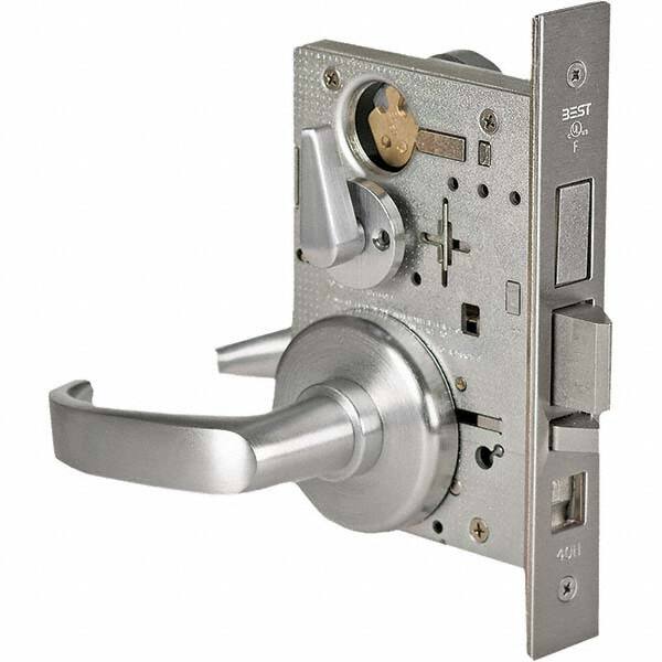 Best - Office Lever Lockset for 1-3/4" Thick Doors - Americas Industrial Supply