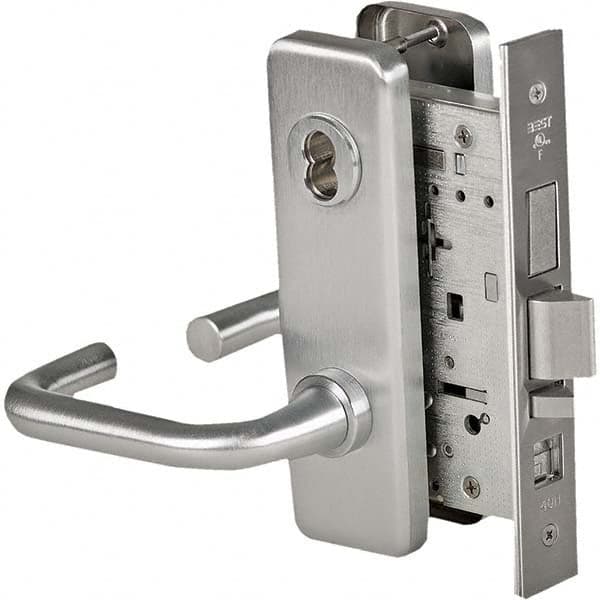 Best - Office Lever Lockset for 1-3/4" Thick Doors - Americas Industrial Supply