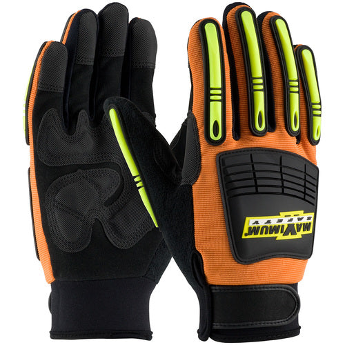 120-5900/M Oil /Gas Gloves - Maximum Safety MOG - Synthetic Leather Palm w/ TPR Protection - Exact Industrial Supply