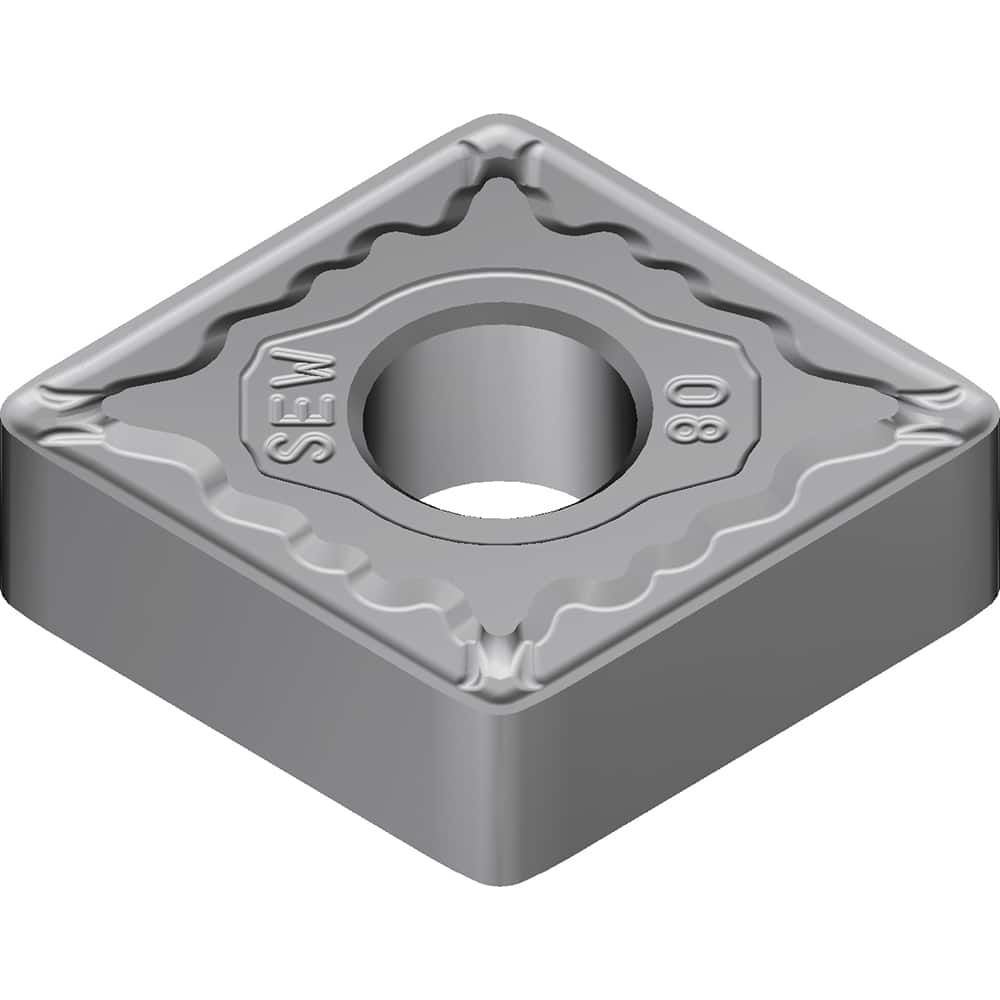 CNMG331ESEW AC8035P Carbide Turning Insert Absotech Finish, 0.3819″ Long, 3/8″ Inscribed Circle, 0.0157″ Corner Radius, 0.1874″ Thick, 80° Included Angle, Series AC8000P