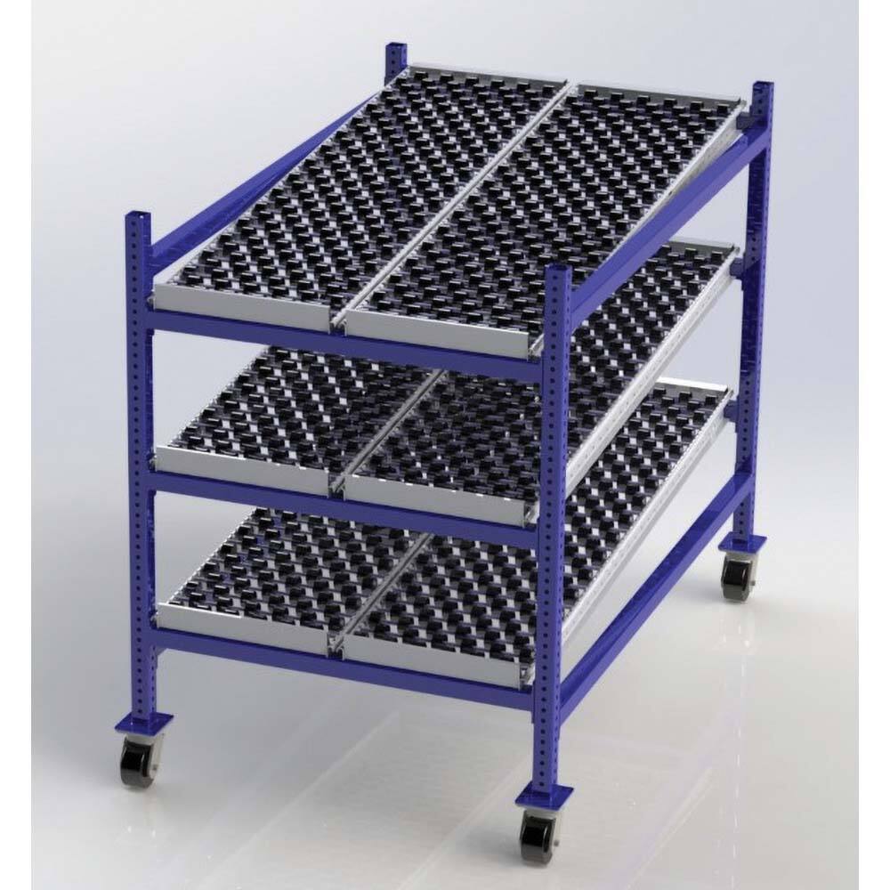 UNEX Manufacturing - Steel Shelving Type: Mobile Gravity Rack Starter or Add-On: Starter Unit - Americas Industrial Supply