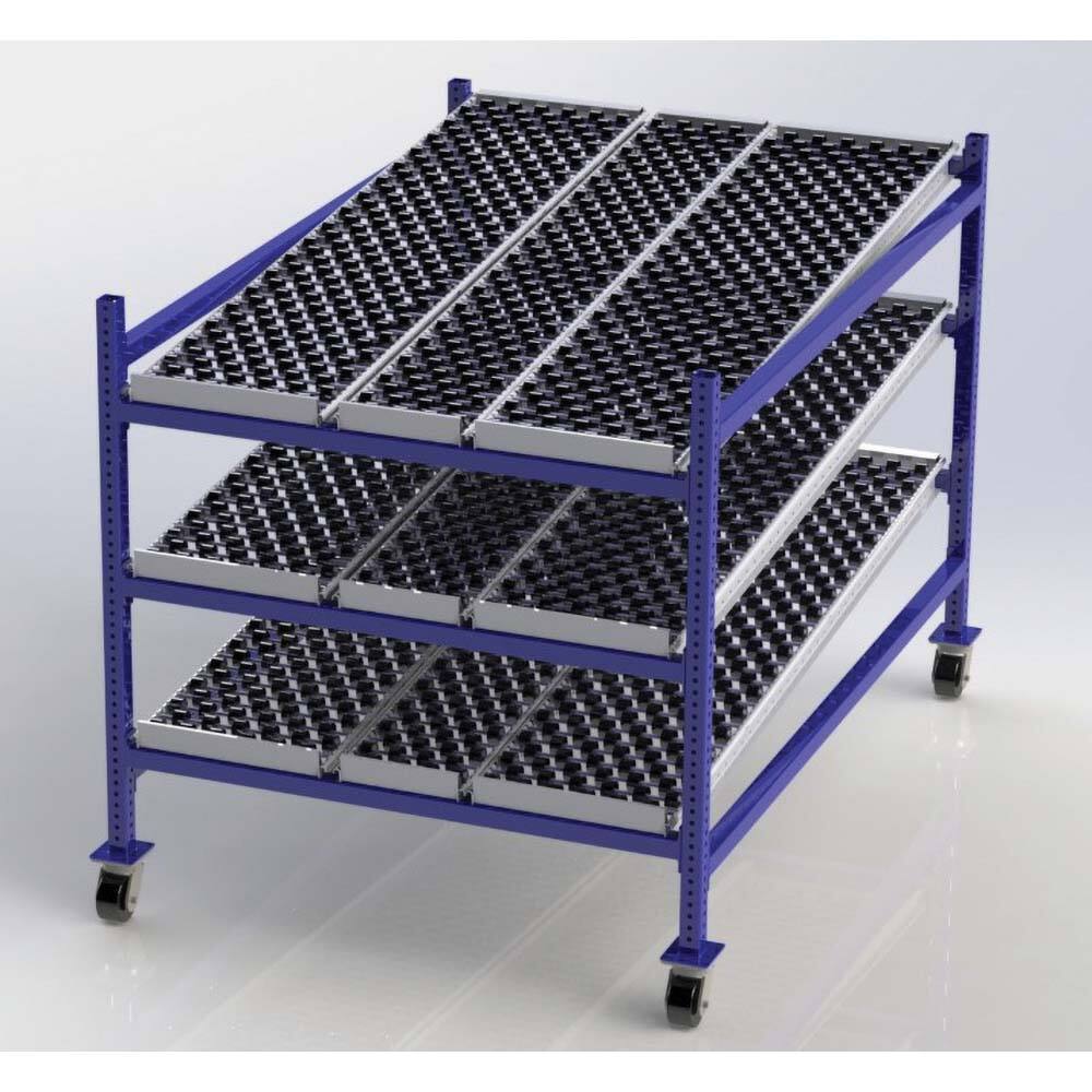 UNEX Manufacturing - Steel Shelving Type: Mobile Gravity Rack Starter or Add-On: Starter Unit - Americas Industrial Supply
