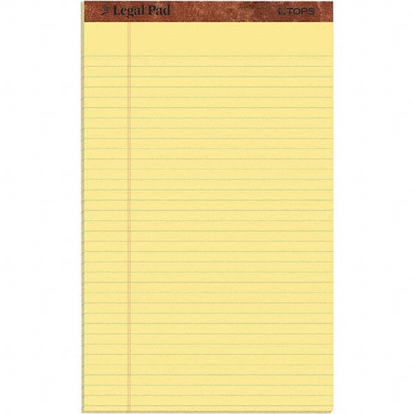 TOPS - Note Pads, Writing Pads & Notebooks Writing Pads & Notebook Type: Writing Pad Size: 8-1/2 x 14 - Americas Industrial Supply