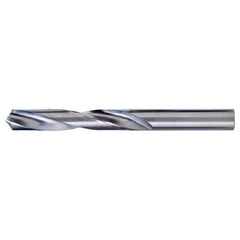 23/64″ Dia. × 0.359″ Shank × 2-1/2″ Flute Length × 4-1/4″ OAL, 118°, Bright, 2xD Flute, Round Solid Carbide Drill - Exact Industrial Supply