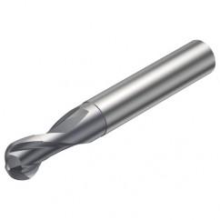 R216.42-01030-AI10G 1620 1mm 2 FL Solid Carbide Ball Nose End Mill w/Cylindrical Shank - Americas Industrial Supply