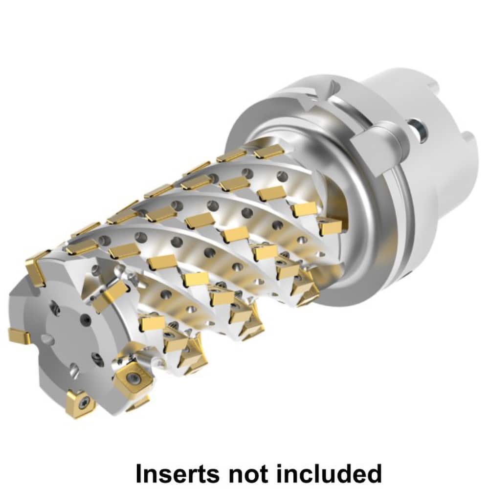 Indexable Square-Shoulder End Mill: 300S12H100AZU5AP526Z65, 3.0000'' Cut Dia, 5.2620'' Max Depth of Cut, Taper Shank Uses 65, SNHJ120624SNGDH Inserts, Through Coolant, 234.05 mm OAL