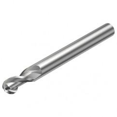 2B320-1200-NG H10F 12mm 2 FL Ballnose w/Reduced Cylindrical .3mm/.012 smaller than Cutting Diameter Shank - Americas Industrial Supply