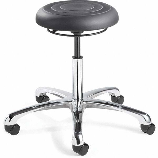 Bevco - Swivel & Adjustable Stools Type: Adjustable Backless Stool Base Type: Polished Aluminum Base - Americas Industrial Supply