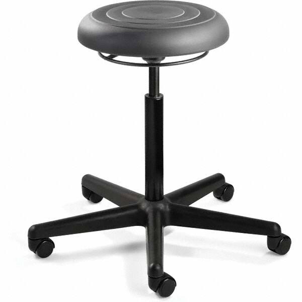 Bevco - Swivel & Adjustable Stools Type: Adjustable Backless Stool Base Type: Black Nylon Base - Americas Industrial Supply