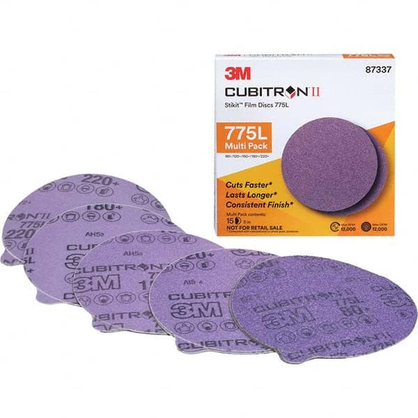 3M - Adhesive-Backed/PSA Discs Disc Diameter (Inch): 5 Abrasive Material: Ceramic - Americas Industrial Supply