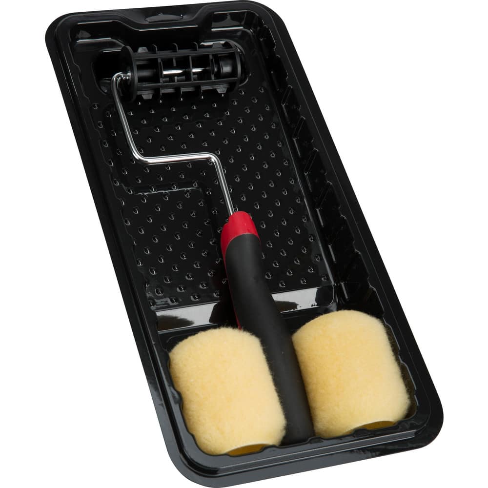 Paint Roller Sets; Type: Paint Roller Set; Trim Roller; Kit Type: Paint Roller Set; Trim Roller; Roller Length: 3; Paint Type: Water; Latex Flat Paints; Roller Cover Included: Yes; Includes: (1) plastic paint tray, (1) 3 in. trim roller frame, (2) 3 in.