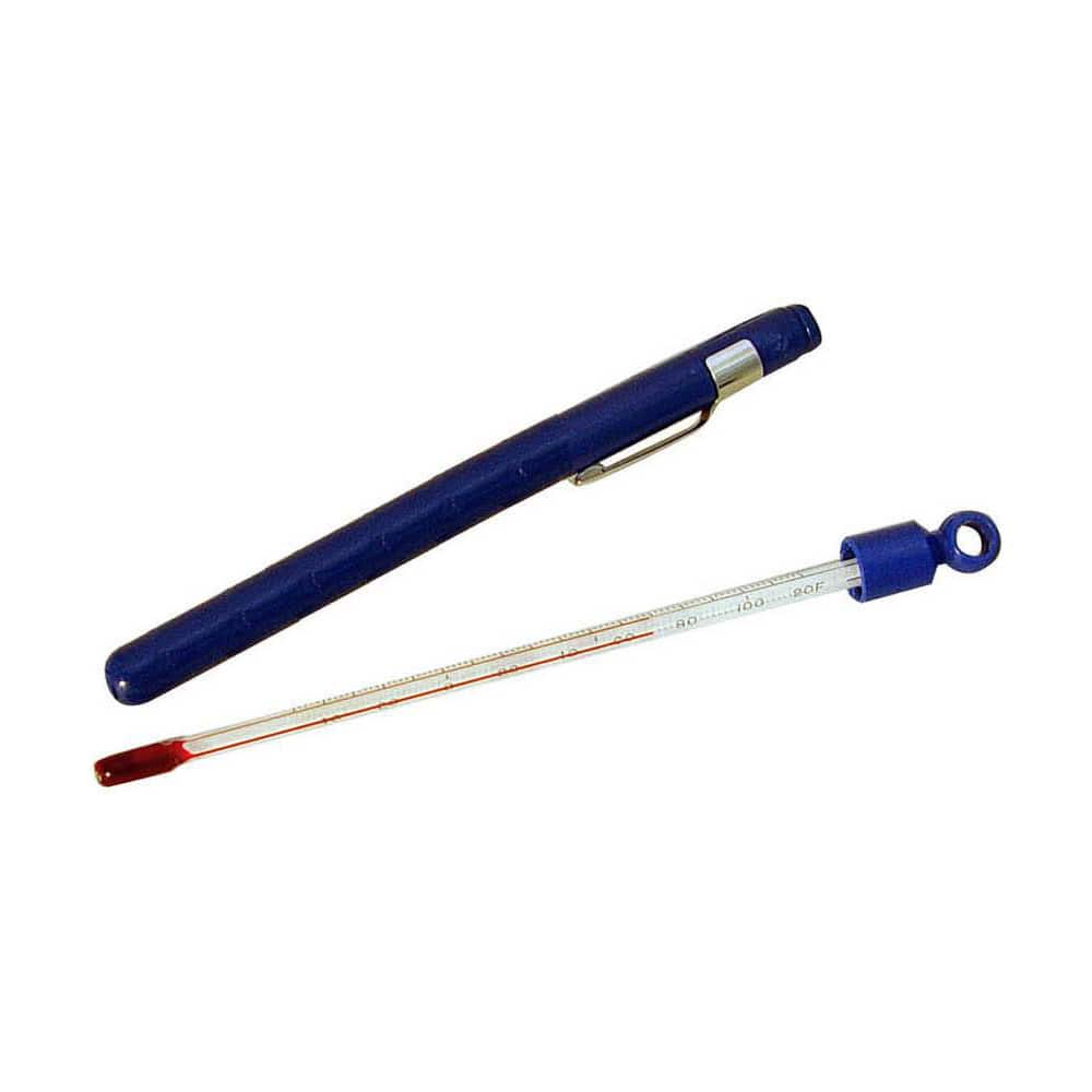 Glass Thermometers; Type: Concrete Thermometer; Immersion Length (mm): 6.0000; Stem Length (Inch): 6.0000; Minimum Temperature (C): -50; Minimum Temperature (F): -50; Accuracy: .1 degree; Maximum Temperature (C): 120 ™F; Housing Material: Glass; Overall
