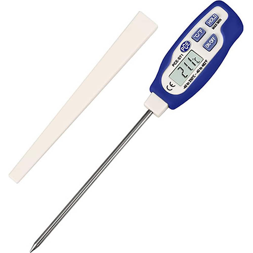 Digital Thermometers & Probes; Thermometer Type: Food Thermometer; Maximum Temperature (C): 482; Maximum Temperature (F): 482; Accuracy: ™1.5 ™C / 2.7 ™F, ™2 ™C / 3.6 ™F; Minimum Temperature (F): -40; Material: Plastic with Stainless Steel Probe; Displa