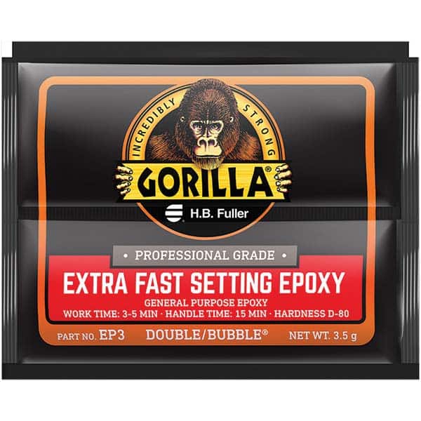GorillaPro - Smaller than 1 oz. Foil Pack Extra Fast Setting Epoxy - Americas Industrial Supply