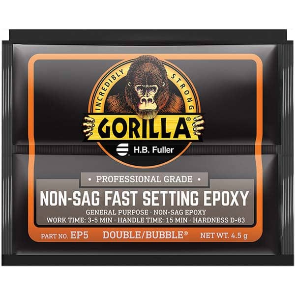 GorillaPro - Smaller than 1 oz. Foil Pack Non-Sag Fast Setting Epoxy - Americas Industrial Supply