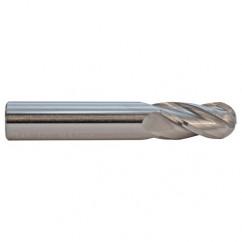 3.5mm TuffCut GP Standard Length 4 Fl Ball Nose Center Cutting End Mill - Americas Industrial Supply