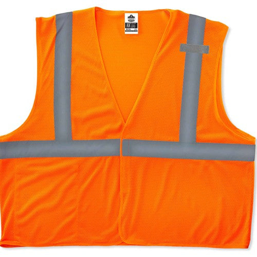 8210HL Econo Vest Orange 2X/3X Hook & Loop Glowear - Americas Industrial Supply