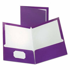 OXFORD - File Folders, Expansion Folders & Hanging Files Folder/File Type: Pocket Folders Color: Purple - Americas Industrial Supply