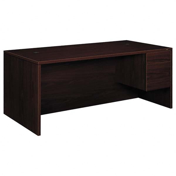 Hon - Office Desks Type: Single Pedestal w/Right Hand Return Center Draw: No - Americas Industrial Supply