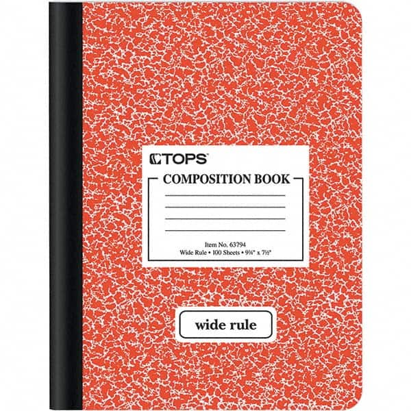 TOPS - Note Pads, Writing Pads & Notebooks Writing Pads & Notebook Type: Composition Book Size: 9-3/4 x 7-1/2 - Americas Industrial Supply
