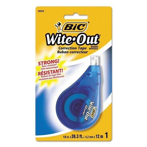 Bic - Correction Fluid & Tape Type: Correction Tape Non-Refillable Tape Size: 1/6 x 472" - Americas Industrial Supply
