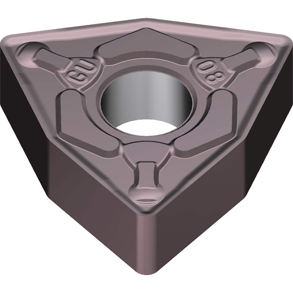 WNMG332EGU AC6040M Carbide Turning Insert Absotech Finish, 0.2559″ Long, 3/8″ Inscribed Circle, 0.0315″ Corner Radius, 0.1874″ Thick, Series AC6000M