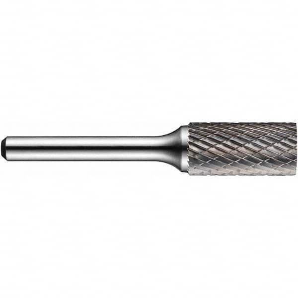 Precision Twist Drill - 1" Cut Diam, 1/4" Shank Diam, Carbide Double Cut Cylinder Burr - Americas Industrial Supply