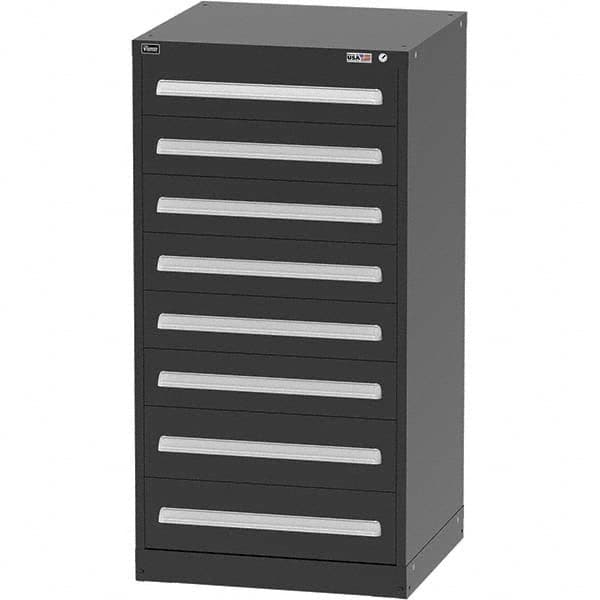 Vidmar - 8 Drawer Black Steel Modular Storage Cabinet - Americas Industrial Supply